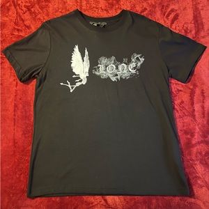 Black & White smoke VLONE shirt.